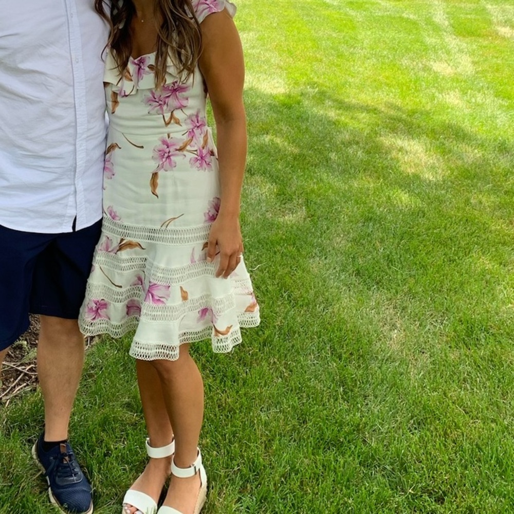 Bardot Floral Ruffle Dress